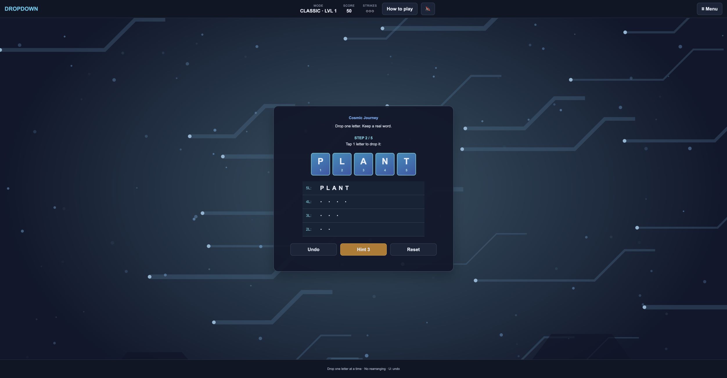 Dropdown gameplay